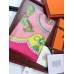 Hermes Vieux Rose Paperoles Silk Twill Scarf