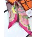 Hermes Vieux Rose Paperoles Silk Twill Scarf