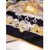 Hermes Black Parures Precieuses Silk Shawl