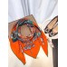 Hermes Orange Parures Precieuses Silk Shawl