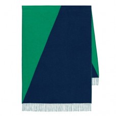 Hermes Casaque Stole In Green And Black Cashmere Hermes Casaque Stole In Green And Black Cashmere