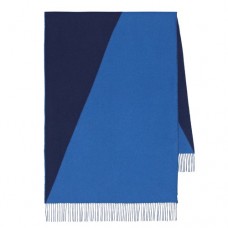 Hermes Casaque Stole In Navy And Blue Cashmere Hermes Casaque Stole In Navy And Blue Cashmere