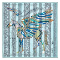 Hermes Ciel Le Pegase d'Hermes au Bloc Shawl Hermes Ciel Le Pegase d'Hermes au Bloc Shawl