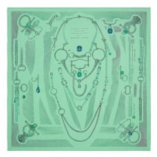 Hermes Green Etude pour une Parure de Gala Scarf Hermes Green Etude pour une Parure de Gala Scarf