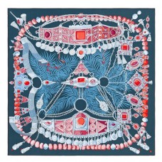 Hermes Marne Parures Precieuses Silk Shawl Hermes Marne Parures Precieuses Silk Shawl