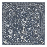 Hermes Navy Peuple du Vent Bandana Shawl Hermes Navy Peuple du Vent Bandana Shawl
