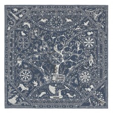 Hermes Navy Peuple du Vent Bandana Shawl Hermes Navy Peuple du Vent Bandana Shawl