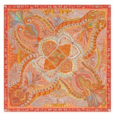 Hermes Orange Le Jardin de la Maharani Shawl Hermes Orange Le Jardin de la Maharani Shawl
