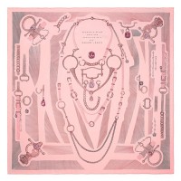 Hermes Pink Etude pour une Parure de Gala Scarf