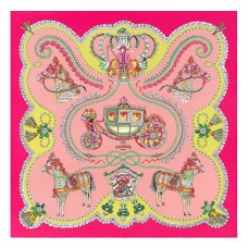 Hermes Vieux Rose Paperoles Silk Twill Scarf Hermes Vieux Rose Paperoles Silk Twill Scarf