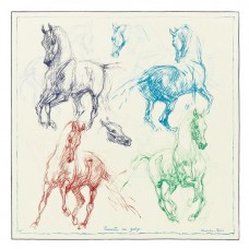 Hermes White Pirouette au Galop Shawl Hermes White Pirouette au Galop Shawl