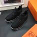 Hermes Men Black Player Sneakers