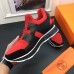 Hermes Men Red/Black Player Sneakers