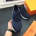 Hermes Men Navy Blue Miles Sneakers