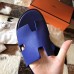 Hermes Izmir Sandals In Electric Blue Epsom Leather