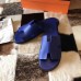 Hermes Izmir Sandals In Electric Blue Epsom Leather