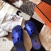 Hermes Izmir Sandals In Electric Blue Epsom Leather