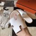 Hermes Izmir Sandals In White Epsom Leather
