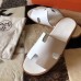 Hermes Izmir Sandals In White Epsom Leather