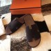 Hermes Izmir Sandals In Chocolate Suede Leather