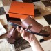 Hermes Izmir Sandals In Camarel Swift Leather
