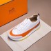 Hermes White/Orange Rapid Sneakers