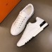 Hermes Trail Sneaker In White Calfskin Leather