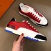 Hermes Trail Sneaker In Red/White Calfskin