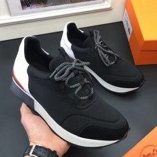 Hermes Men Noir Miles Sneakers Hermes Men Noir Miles Sneakers