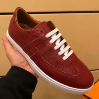Hermes Olympic Sneakers In Red Leather Hermes Olympic Sneakers In Red Leather