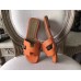 Hermes Oran Sandals In Orange Epsom Leather
