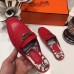 Hermes Oz Mule In Red Calfskin Leather