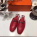 Hermes Oz Mule In Red Calfskin Leather