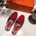 Hermes Oz Mule In Red Calfskin Leather