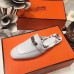 Hermes Oz Mule In White Calfskin Leather