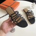 Hermes Olympe Sandals In Black Nappa Leather