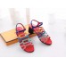 Hermes Oracle Sandals In Multicolour Suede Leather