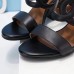 Hermes Black Peace Sandals