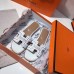 Hermes Oran Studs  Sandals In White Leather