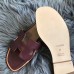 Hermes Oran Sandals In Bordeaux Swift Leather