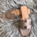 Hermes Oran Sandals In Taupe Swift Leather