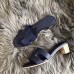 Hermes Oasis Sandals In Sapphire Epsom Leather