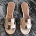 Hermes Oasis Sandals In Gold Swift Leather