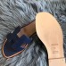 Hermes Oran Sandals In Navy Swift Leather