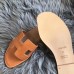 Hermes Oran Sandals In Brown Swift Leather