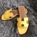 Hermes Oran Sandals In Yellow Swift Leather