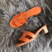 Hermes Orange Epsom Oasis Sandals
