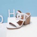 Hermes White Peace Sandals