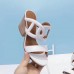 Hermes White Peace Sandals