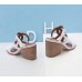 Hermes White Peace Sandals